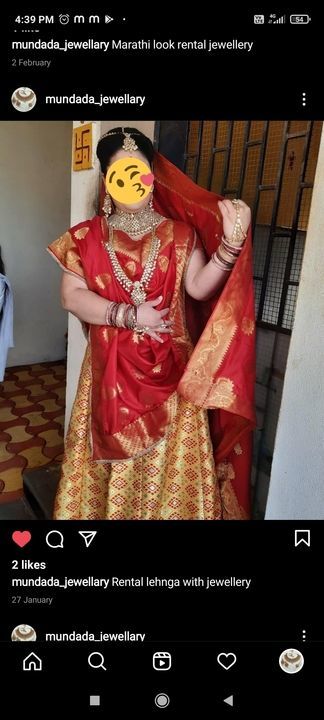 Banarasi ghagra uploaded by Imitation jewelry and rental jewelr on 4/10/2021