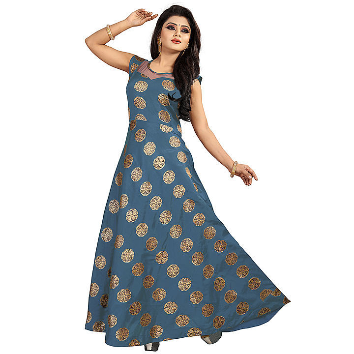 Full Stitched Women Jacquard Gown Grey uploaded by business on 7/24/2020