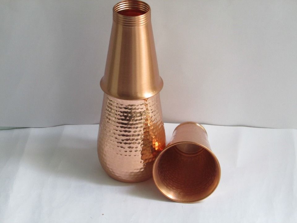 Pure copper glass bottle uploaded by Shree Manglam traders on 4/11/2021