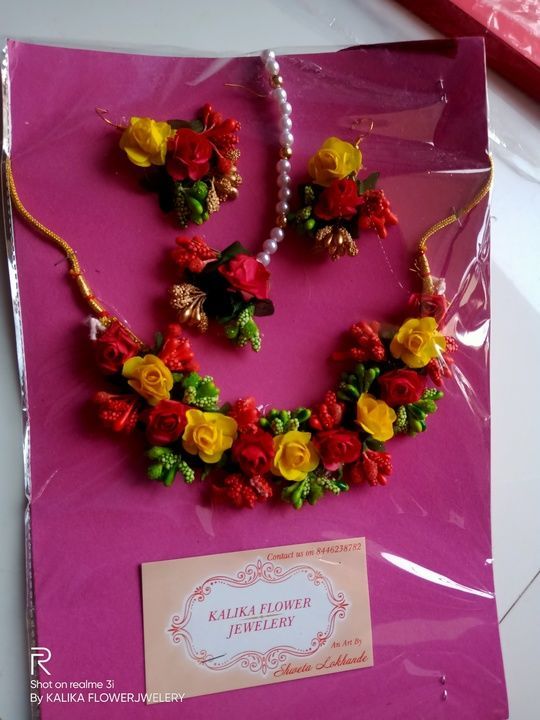Haldi Jwelery, Flower Jwelery, Mehendi Jwelery, artificial flower Jwelery uploaded by Kalika Flower on 4/11/2021