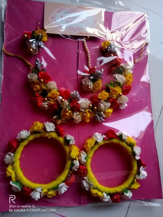 Haldi Jwelery, Flower Jwelery, Mehendi Jwelery, artificial flower Jwelery uploaded by business on 4/11/2021