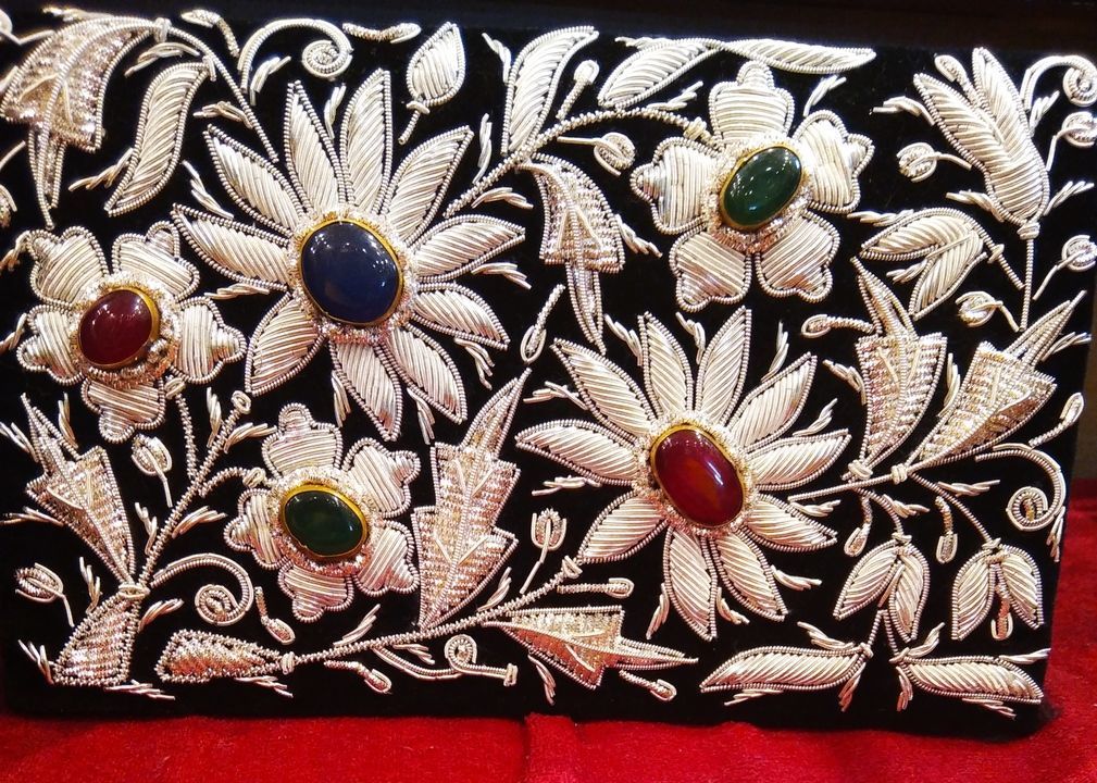  beautiful handmade clutches with real semi precious stones uploaded by business on 4/11/2021