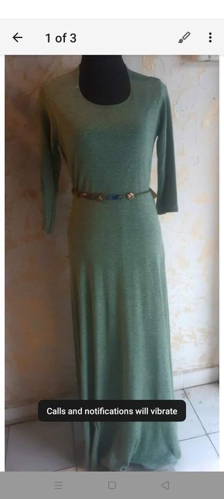 Pista Green Shimmer Gown uploaded by business on 4/11/2021