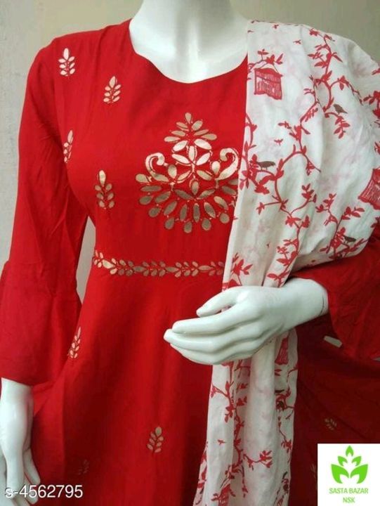 Post image Catalog Name:*Myra Drishya Kurtis*
Fabric: Kurtis: Rayon 14 Kg, Dupatta: Mulmul Cotton
Sleeve Length: Long Sleeves
Pattern: Printed
Combo of: Single
Description: It Has 1 piece Of Kurti With 1 Piece Of Dupatta

Sizes:
M (Bust Size: 38 in, Size Length: 48 in) 
XL (Bust Size: 42 in, Size Length: 48 in) 
L (Bust Size: 40 in, Size Length: 48 in) 
XXL (Bust Size: 44 in, Size Length: 48 in), Dupatta Size: 2 Mtr

Design: 4

Dispatch: 1 Day
Easy Returns Available In Case Of Any Issue
*Proof of Safe Delivery! Click to know on Safety Standards of Delivery Partners- https://ltl.sh/y_nZrAV3