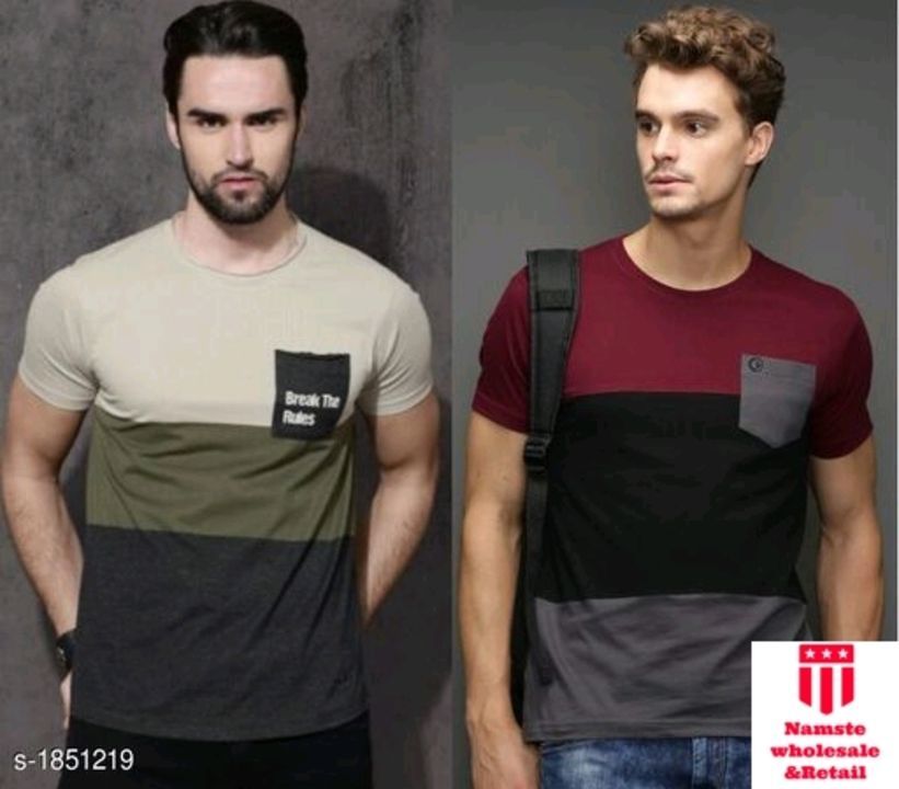  Fancy Men's Stylish Cotton T-Shirts.  uploaded by Namaste wholesale and retail on 4/11/2021