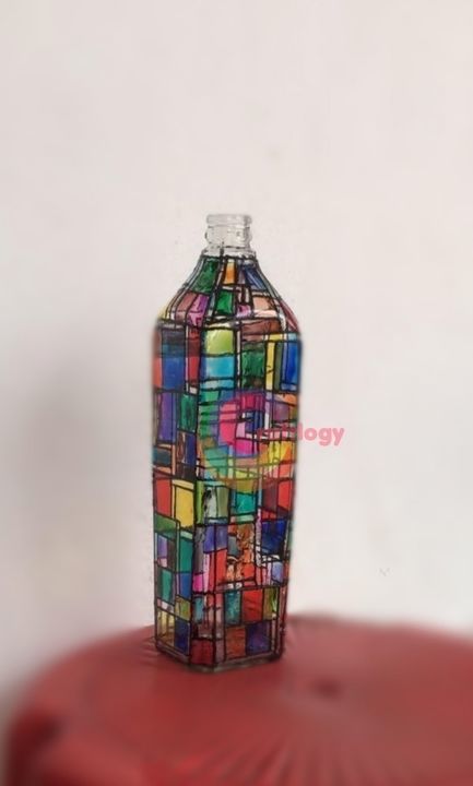 Craftlogy stunning bottle art made with transparent colours uploaded by business on 4/11/2021
