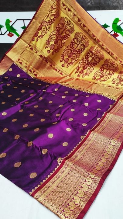 Poithani silk saree with contrast blouse piece  uploaded by Dipa silk collections. on 4/12/2021