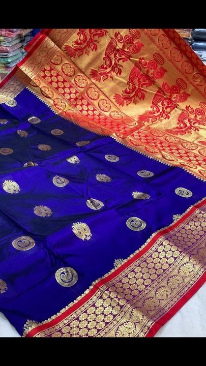 Poithani silk saree with contrast blouse piece  uploaded by Dipa silk collections. on 4/12/2021