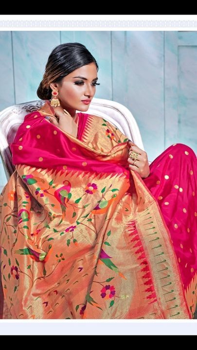 Piithani silk saree,jori butta all overs work,  uploaded by Dipa silk collections. on 4/12/2021