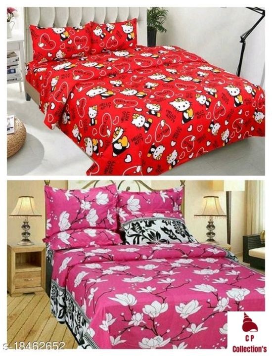 Post image Attractive Bedsheets
Fabric: Polycotton
No. Of Pillow Covers: 4
Thread Count: 220
Multipack: Pack Of 2
Sizes: 
Queen (Length Size: 90 in, Width Size: 90 in, Pillow Length Size: 17 in, Pillow Width Size: 27 in) 

Easy Returns Available In Case Of Any Issue
COD
Free shipping