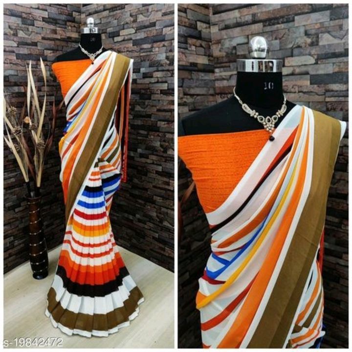 Gergote saree with blouse piece uploaded by business on 4/12/2021