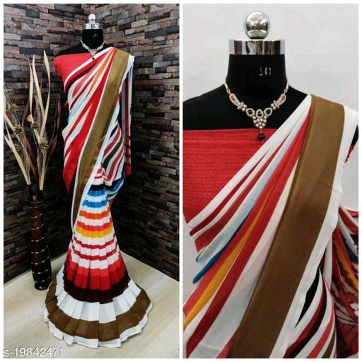 Gergote saree with blouse piece uploaded by business on 4/12/2021