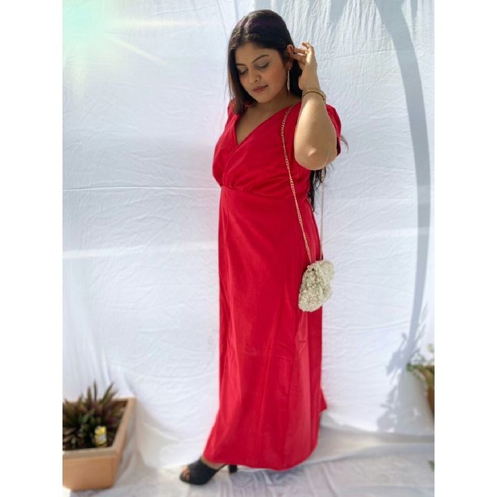 Red velvet touch Maxi dress  uploaded by business on 4/12/2021