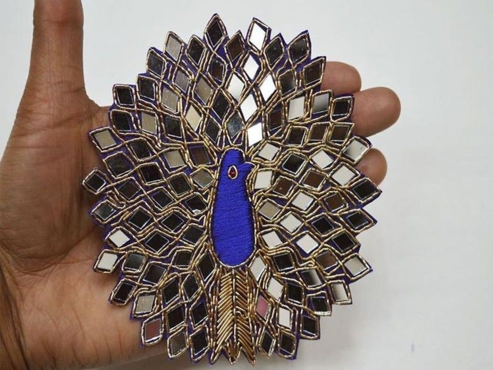 Mirror peacock brooch uploaded by Dharala Products  on 4/12/2021