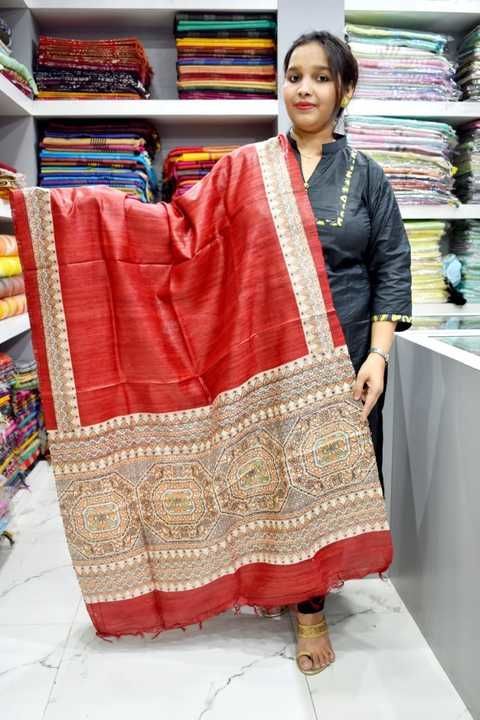 PURE TUSSAR GHICHA SILK DUPATTA uploaded by business on 4/12/2021
