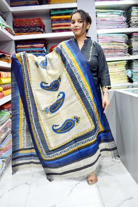 PURE TUSSAR GHICHA SILK DUPATTA uploaded by business on 4/12/2021