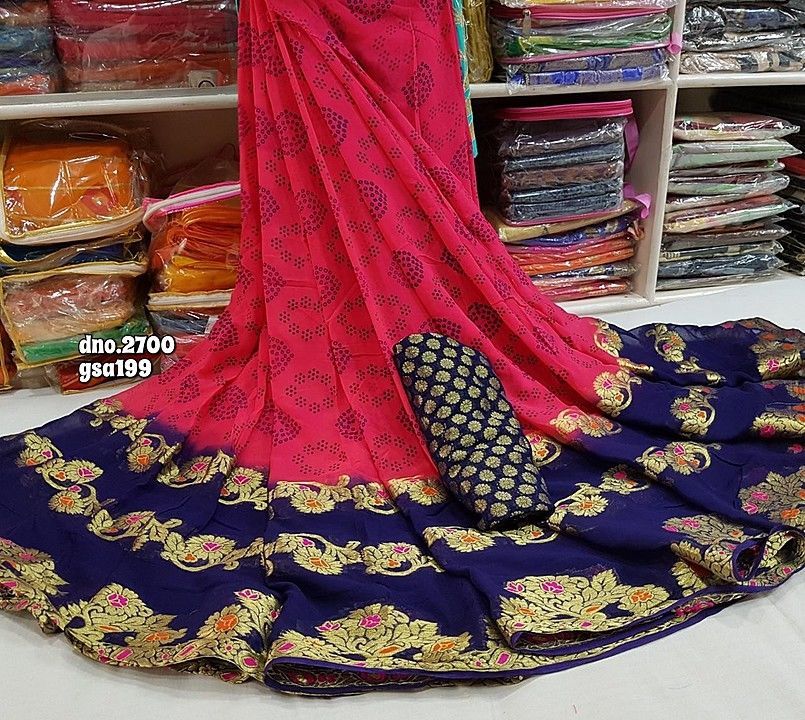 Post image 😍😍😍 New Launching  fancy  saree😍😍😍

👉🏻Pure Georgette viscous  jari saree

👉🏻 Badej fancy work 

👉🏻Raning blouse

Ready to ship
✌🏻✌🏻✌🏻 book now
Rs.1150