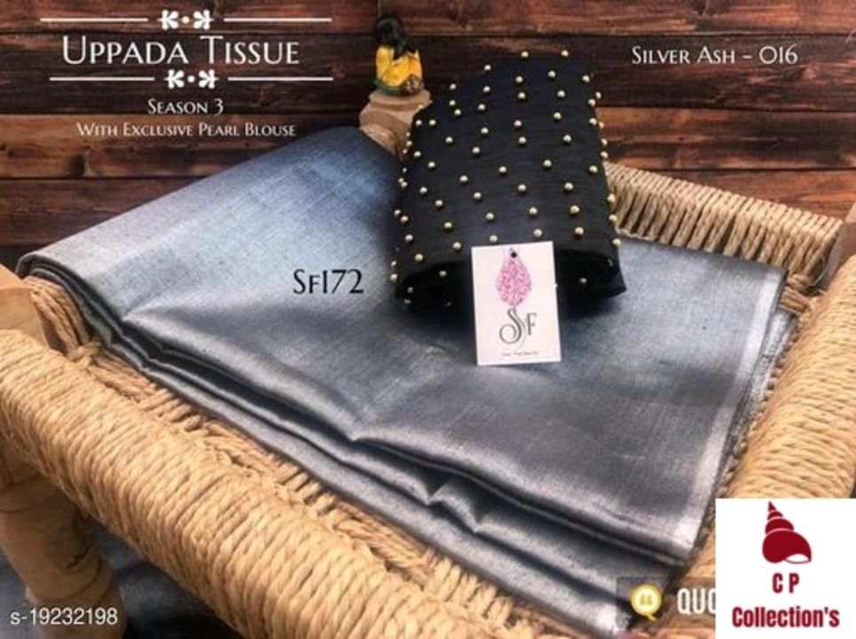 Post image Saree stone /pearls work
Blouse: Separate Blouse Piece
Blouse Fabric: Jacquard
Pattern: Self-Design
Blouse Pattern: Woven Design
Multipack: Single
Sizes: 
Free Size (Saree Length Size: 5.5 m, Blouse Length Size: 0.8 m)