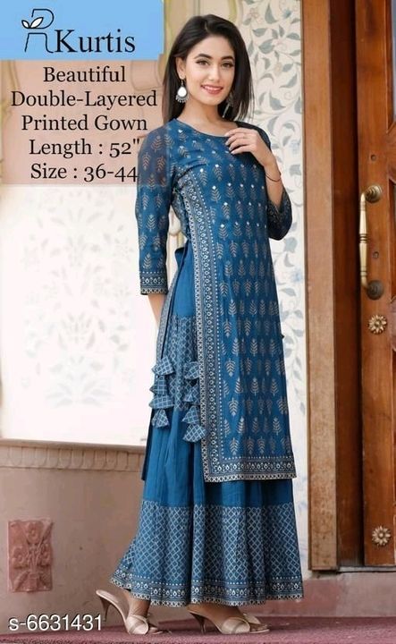 Post image Women Rayon Flared Printed Long Kurti With Palazzos

Kurta Fabric: Rayon
Sleeve Length: Three-Quarter Sleeves
Pattern: Printed
Multipack: Single
Sizes: 
XL (Bust Size: 42 in, Kurta Length Size: 52 in) 
L (Bust Size: 40 in, Kurta Length Size: 52 in) 
M (Bust Size: 38 in, Kurta Length Size: 52 in) 
S (Bust Size: 36 in, Kurta Length Size: 52 in) 
XXL (Bust Size: 44 in, Kurta Length Size: 52 in)


Dispatch: 1 Day