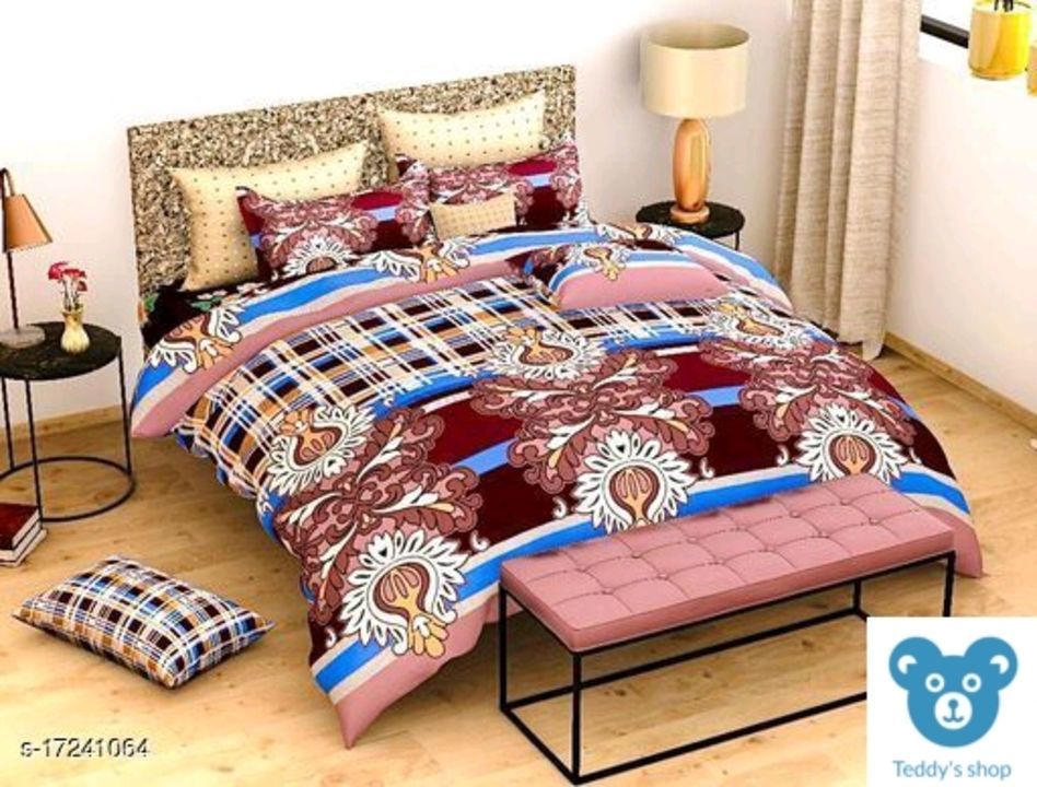 Post image Glace cotton double bedsheet 
With 2 pillow cover 
Only 500/-
Free shipping 
Cod available 
Dm 9426745825