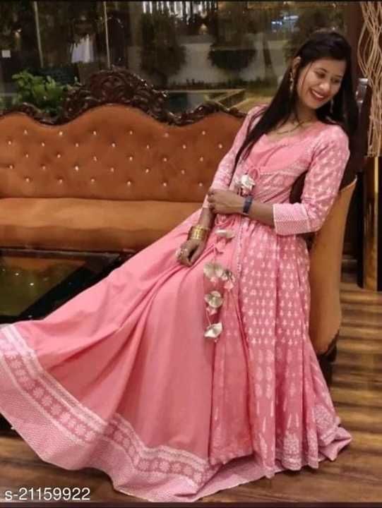 Pink kurta with printed jacket uploaded by Fashion and beauty on 4/14/2021