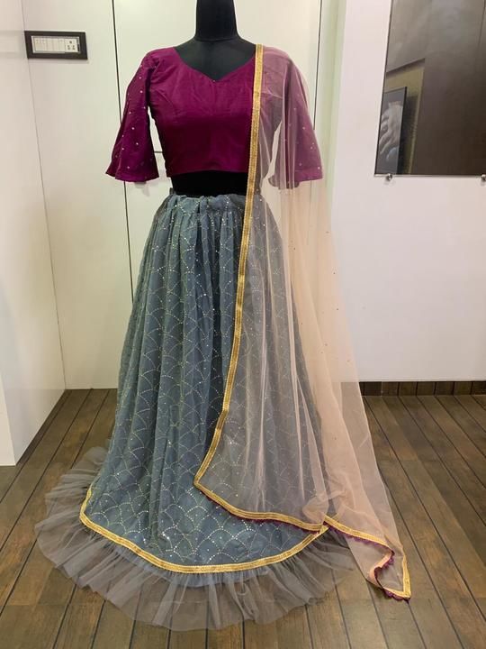Post image A perfect pick for festive occasions ahead ✨✨

Price : 1750 free ship/- ( no less ) 

Fabric : 

👉 Georget lehnga with heavy sequence &amp; stone work + frill border  work ( 3 Meter flair )
Semi Stich upto 44

👉 Row silk blouse with sequence work ( unstich )

👉 Soft net duppata with stone &amp; border work 

Ready to ship ✅