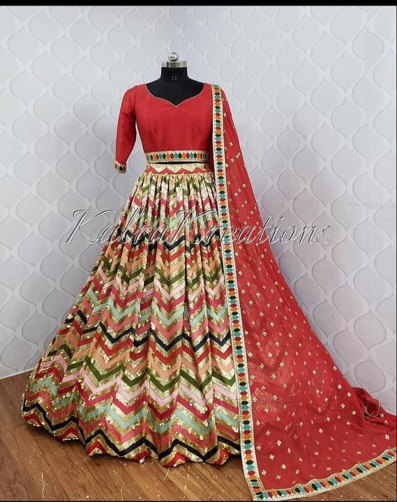 Post image Presenting Beautiful Lehenga Set

Fabric Details
Lehenga : Heavy Gotta Satin With Rich Hand Print With *3+ Mtr Flair*

Inner : Silk

Blouse : Heavy Bangalori Silk With *Extra Gotta Satin Print Lace For Design* 

Dupatta : Georgette With Beautiful *Diamond Work* With *Amazing Gotta Satin Print Lace Border*

Size Details :
Lehenga : Full Stitch With Size Upto Xxl
Blouse : Unstitched

Price 1099 frre ship