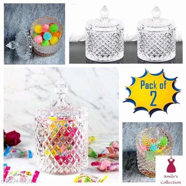 Decorative crystal diamomd jars pack of 2 uploaded by business on 4/14/2021