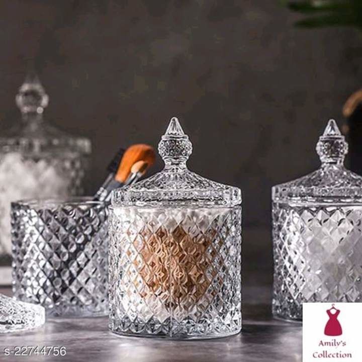 Decorative crystal diamomd jars pack of 2 uploaded by Amily's collection on 4/14/2021