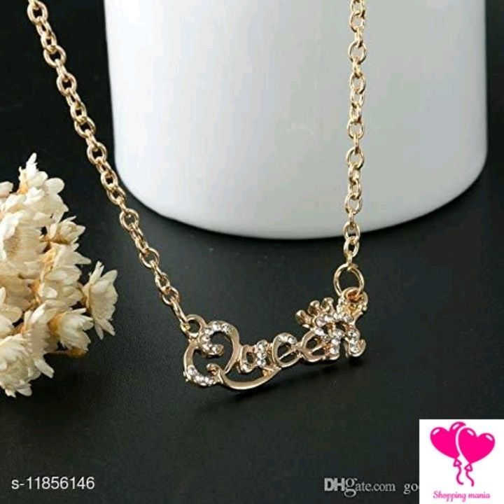 Checkout this hot & latest Necklaces & Chains
ARZONAI Trendy Fashion Alloy Necklace Simple Queen Pe uploaded by business on 4/14/2021
