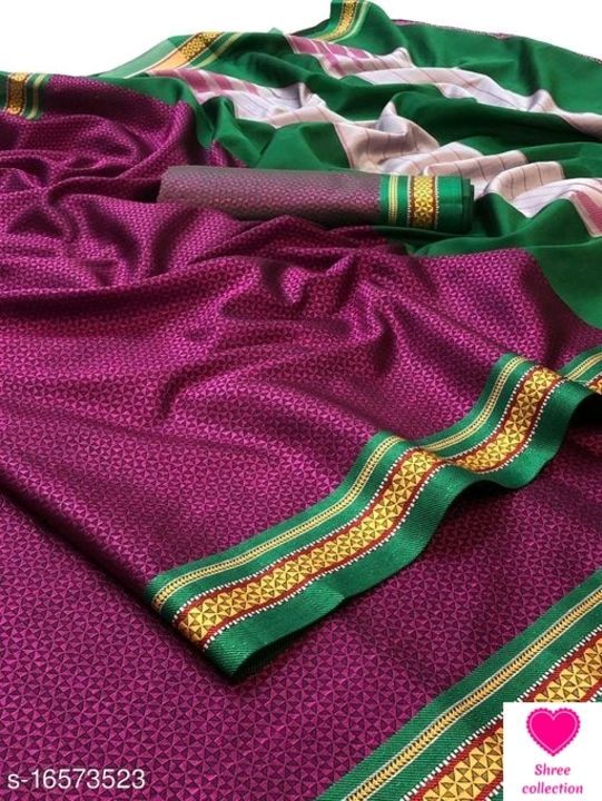 Khan saree uploaded by Shree collection  on 4/15/2021
