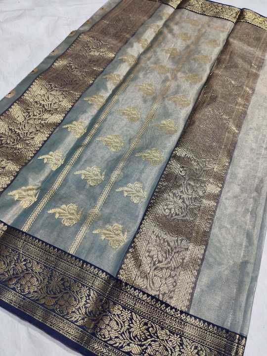 Pattu soft silk chanderi saree pure handloom uploaded by Afreen handloom sarees on 4/15/2021