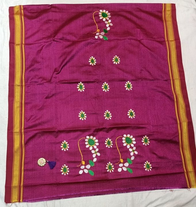 Nath work khan saree uploaded by business on 4/15/2021