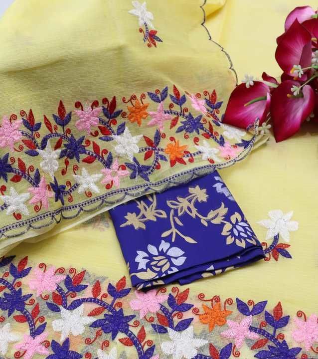 Kota Doria sarees  uploaded by Maggam work blouse wholesale  on 4/15/2021