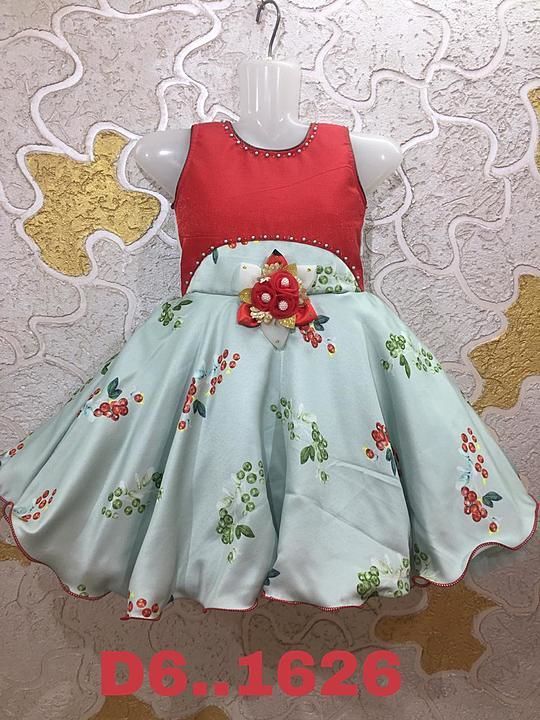Kids Fancy Frock with 16-26 size with 3 colours with single box packing uploaded by business on 7/25/2020