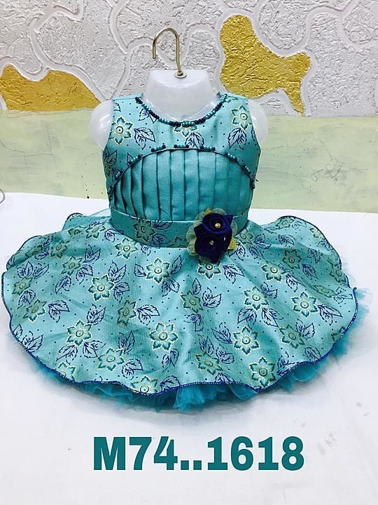 Kids Fancy Frock with 16-18 size with 3 colours with single box packing uploaded by MARYUM COLLECTION on 7/25/2020