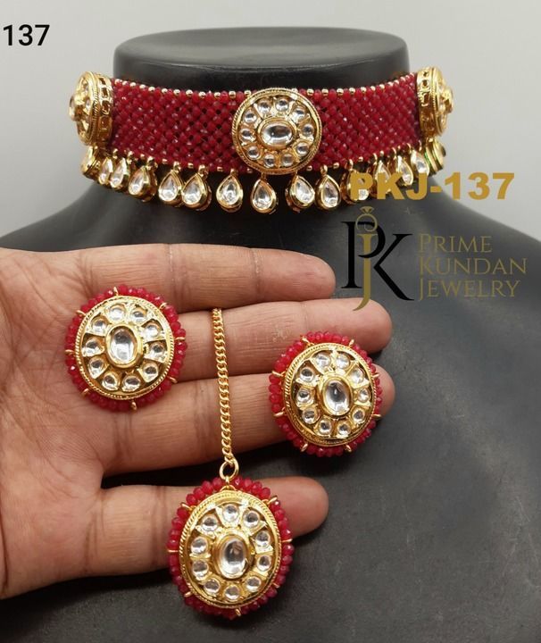 Premium quality kundan Choker set for women  uploaded by Prime Kundan Jewelry  on 4/15/2021