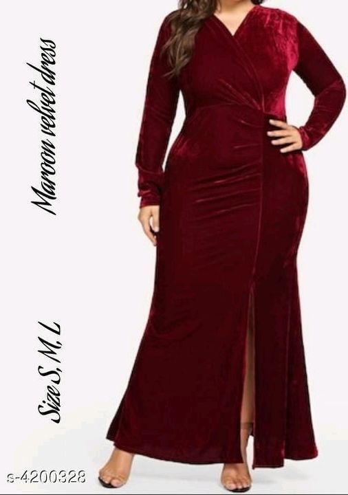 Catalog Name:*Aagam Pretty Women Dresses*
Fabric: Velvet Spandex
Sleeve Length: Long Sleeves
Pattern uploaded by branded  on 4/15/2021