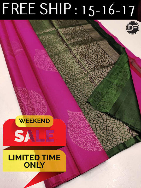 Post image FABRIC : SOFT LICHI SILK CLOTH.

DESIGN : BEAUTIFUL RICH PALLU &amp; JACQUARD WORK ON ALL OVER THE SAREE.

BLOUSE :  WOVEN FABRIC WITH EXCLUSIVE JACQUARD BORDER.


FORWARD &amp; GET ORDERS FOR SURE

PREMIUM QUALITY