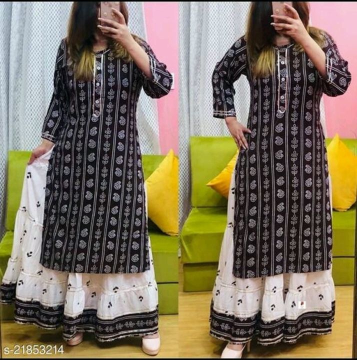 Kurti with skirt uploaded by business on 4/15/2021