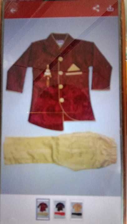 Kids sherwani top and bottom set with 16-18 size uploaded by H F WARSI GARMENTS on 7/25/2020