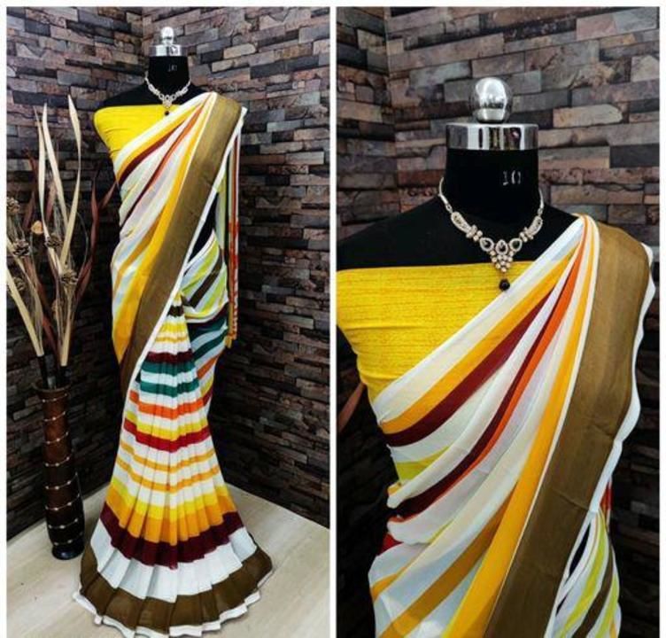 Georgette Women Saree uploaded by business on 4/16/2021