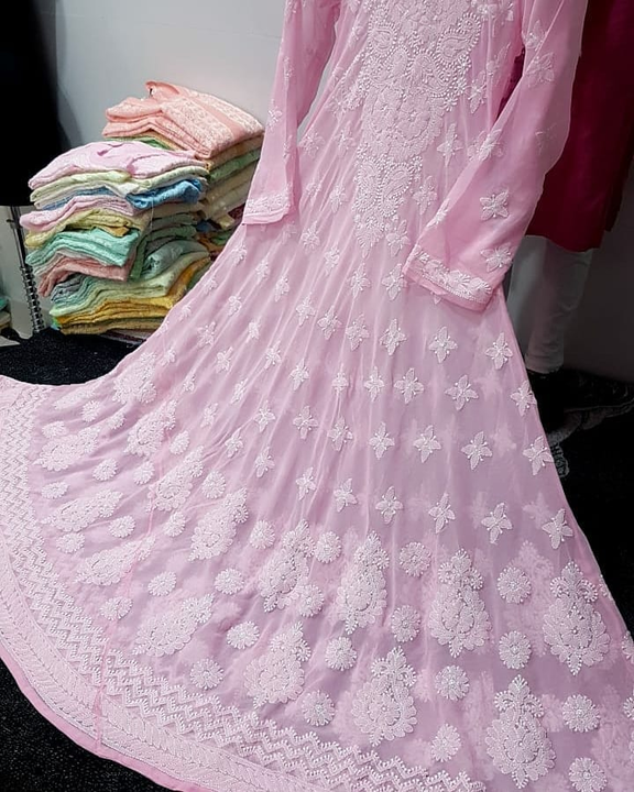 KANCHAN CHIKANKARI PRESENTS
Lucknowi chikankari georgette GOWNS with designer pattern  uploaded by Fashion on 4/16/2021