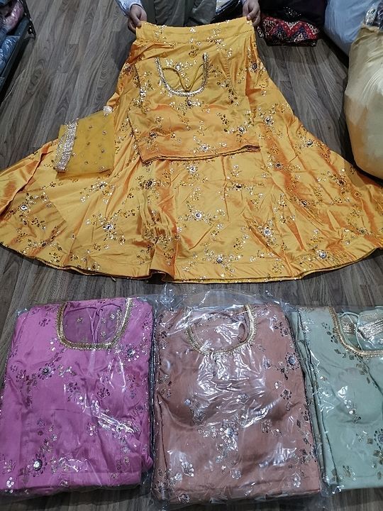 High quality crop lehnga silk  uploaded by Neha collection  on 7/26/2020
