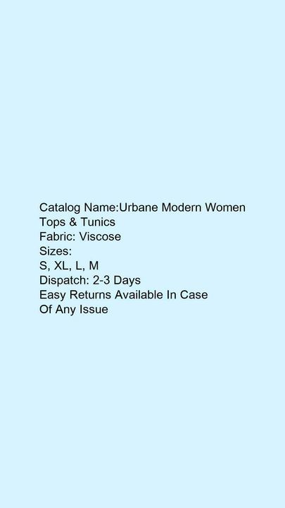 Urbane Modern Women Tops & Tunics uploaded by business on 4/17/2021