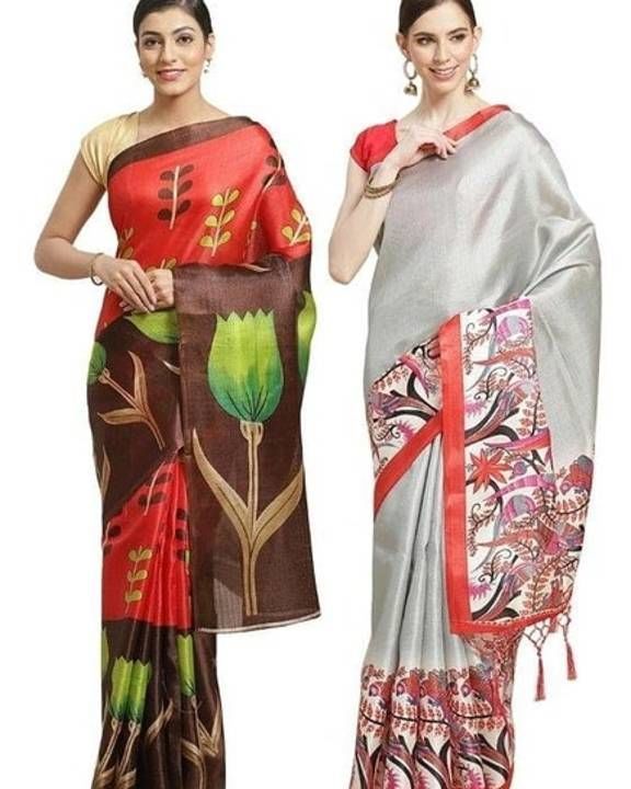 Women's printed art silk saree uploaded by Saini Collection  on 4/17/2021