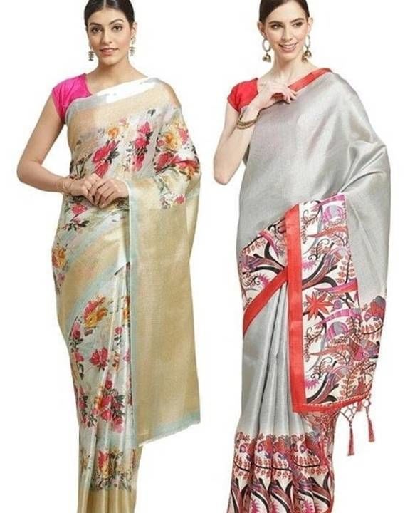Women's printed art silk saree uploaded by Saini Collection  on 4/17/2021
