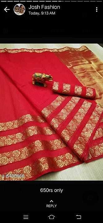 Fashionable Women Chanderi Cotton Sarees

Saree Fabric: Chanderi Cotton
Blouse: Separate Blouse Piec uploaded by business on 7/26/2020
