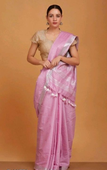 Cotton lilen sarees uploaded by Aleena silk fabric on 4/17/2021