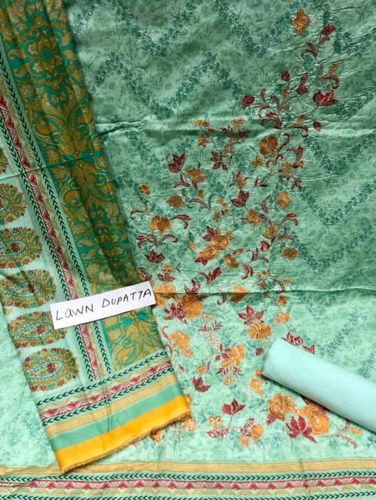 Post image *binsaeed embroidered 2021*

Lawn embroidered collection with silk / lawn dupatta 


*single cost 2350+$*🌹